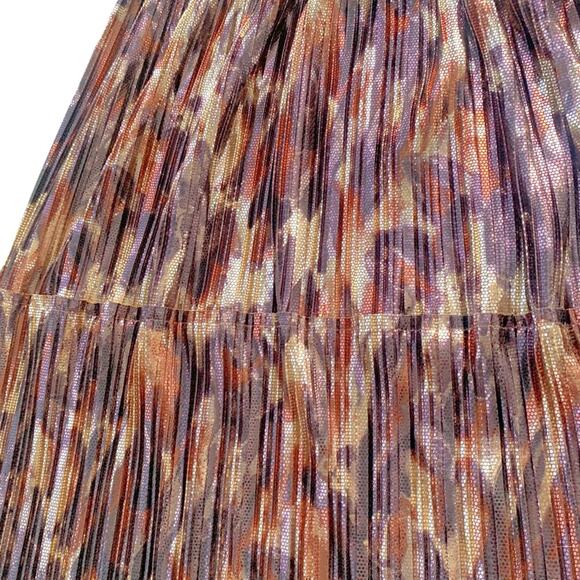 Johnny Was Idinia Shimmer Maxi Skirt Brown Metallic Pull On Style Size Small NWT - Picture 15 of 16